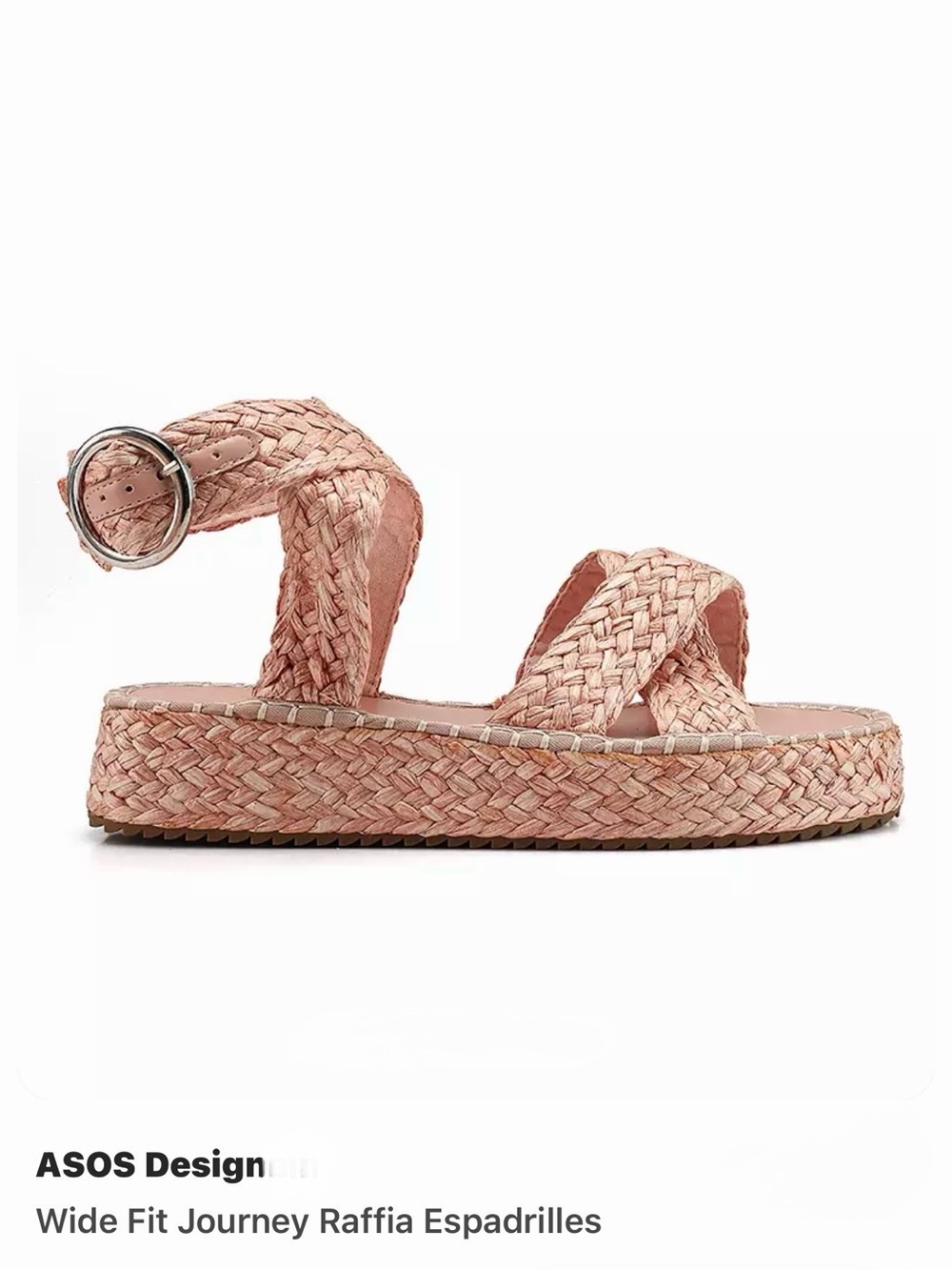 *NWOT* ASOS Design Journey Raffia Espadrille Sandals
